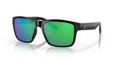 Costa Del Mar Paunch Unisex Sunglasses in Black/Polarized Green Mirror 580P 57mm
