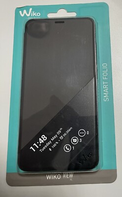 WIKO View xl klappbare Schutzhülle Smart Folio in schwarz 