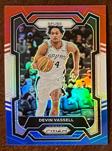 2023-24 Panini Prizm - Red White and Blue Prizm #95 Devin Vassell