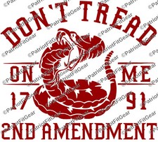 Dont Tread On Me12x102nd Amendment1791snakegadsdenmolon Labevinyl Decal