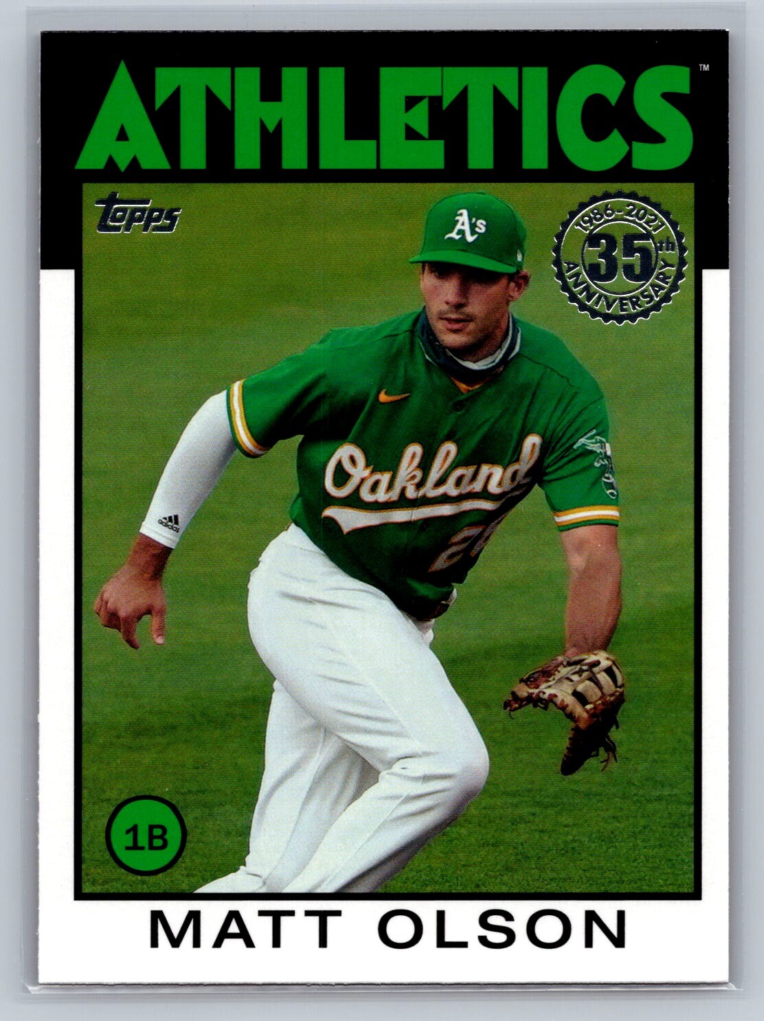 2021 Topps #86B-44 Matt Olson 1986 Topps Baseball 35th Anniversary (Series 2)