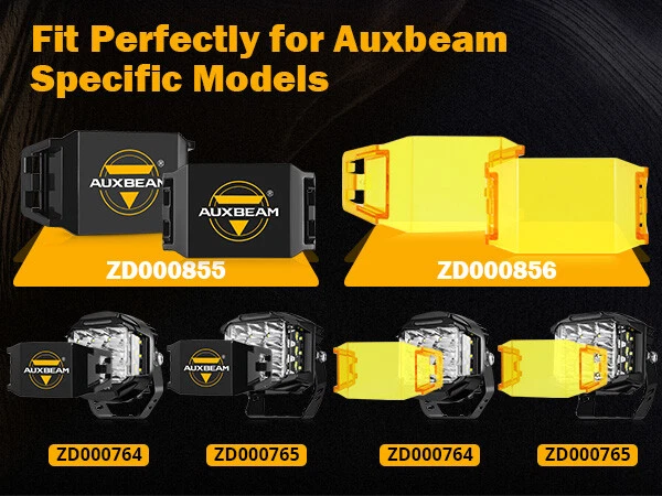 AUXBEAM 5" LED Pods Luces de Conducción LED Redondas con DRL Ámbar + Cubierta Negra y Ámbar Foto 3 de 4