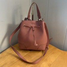 Furla Stacy Rosy Brown Leather Bucket Bag 2 w...