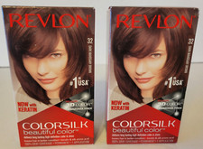  2 Revlon Colorsilk Beatiful Color 32 Dark Mahogany Brown Permenant Hair Color