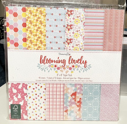 Dovecraft Blooming Lovely 8 x 8 Blumenpapier Packung