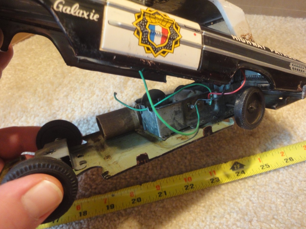 Vintage battery operated tin toy Chevy Impala Highway Patrol Vintage battery operated tin toy Chevy Impala Highway Patrol