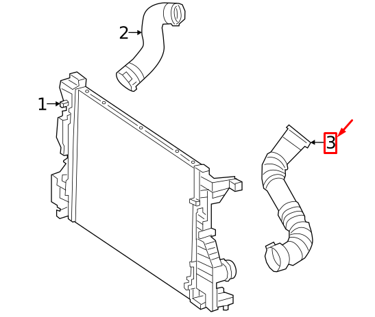 MERCEDES-BENZ GLA H247 AMG Intercooler Left Hose A2475200201