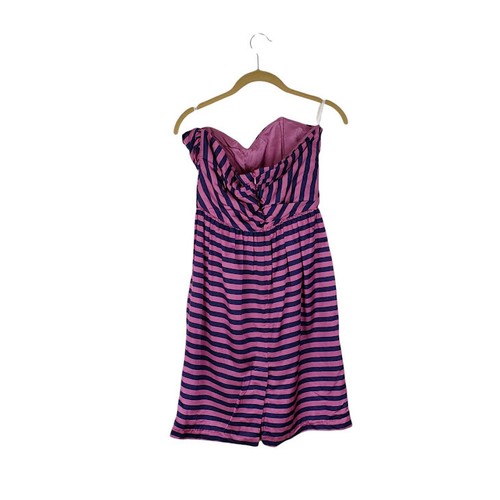 Corey Lynn Calter Strapless Sweetheart Dress NWT Striped Silk Cotton Size 10 - Picture 4 of 8