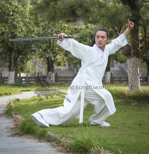 Wudang Taoist Robe Shaolin Kung fu Uniform Martial arts Tai Chi Suit Custom Make - Picture 6 of 10