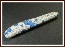 Polished K2 Stone Massage Wand, Azurite in Granite (AZU634)