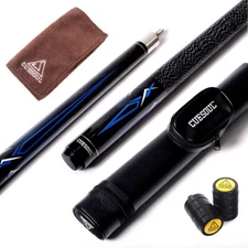 CUESOUL 58 Inch 21oz Pool Cue Set 12.75mm Cue Tip with Cue Case Moon Blue