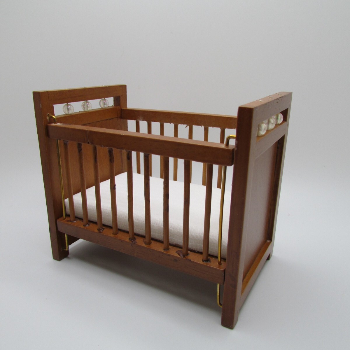Dollhouse Miniature Nursery Set Crib Dresser and High Chair in Walnut 00318 | eBay Dollhouse Miniature Nursery Set Crib Dresser and High Chair in Walnut 00318 | eBay