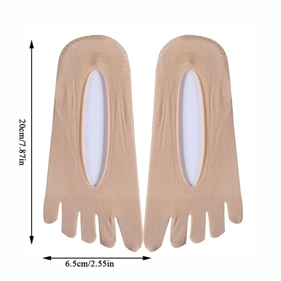 5 Pairs Womens Orthopedic Compression Toe Socks Five Finger Low Cut Liner Sock - Image 2 of 4