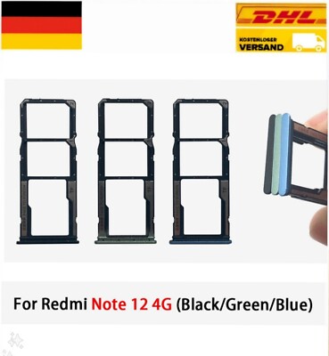 Xiaomi Redmi Note 12 4G SIM Card Holder Dual SIM holder Micro SD Tray SIM Slot