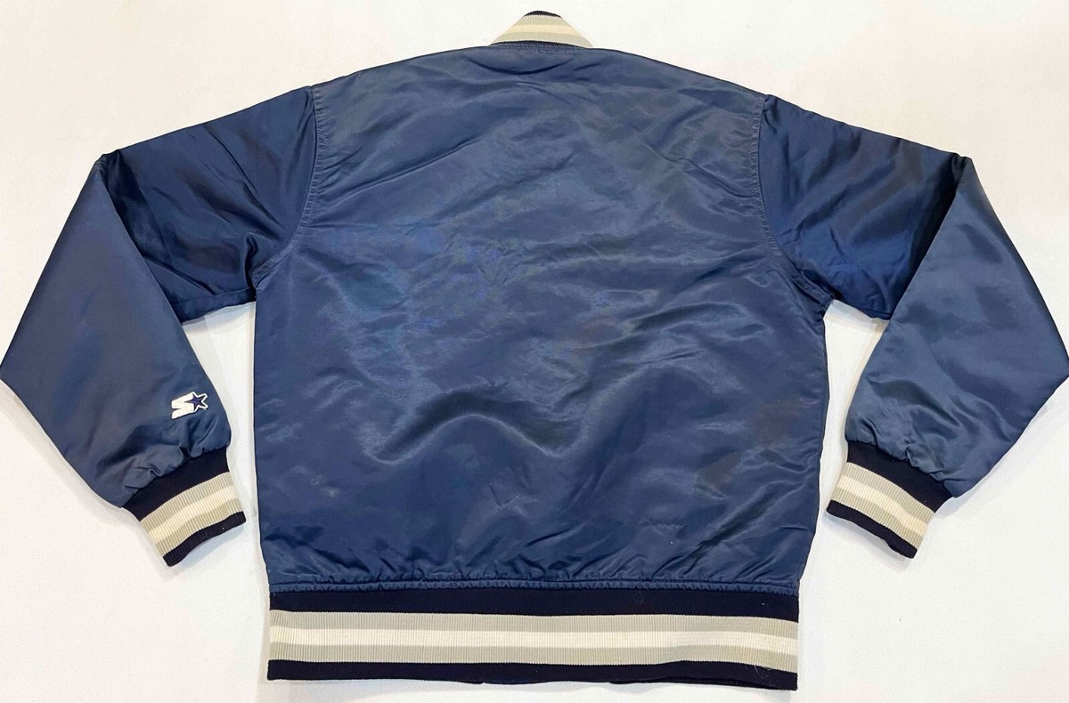 Vintage Starter NCAA Georgetown Hoyas Bomber Jacket S Navy