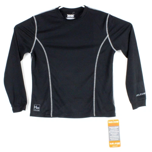 Women LG Shirt Active Outdoor Hike Camp Fish Black UPF30 Sun guard NWT HAELEUM