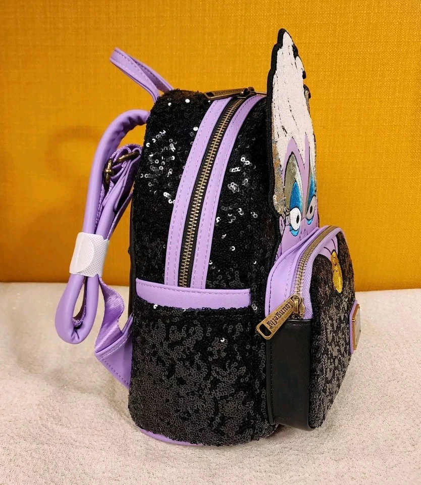 Loungefly Disney Villains Ursula Sequin Little Mermaid 35th Mini Backpack NEW - Image 4 of 4