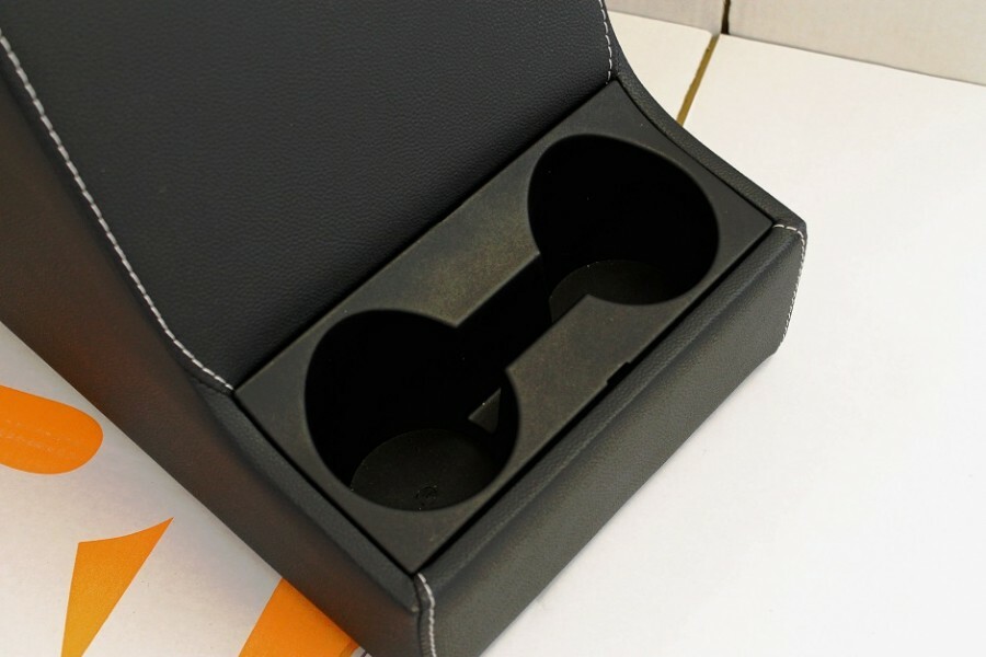 LRI front centre arm rest cubby box white stitch Fit Land Rover Defender 90 1...