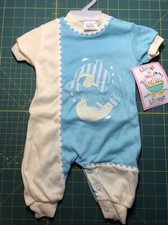 Vintage Little By Little Baby Infant One-Piece Sleep Ware 0-6 Mos JC Penny