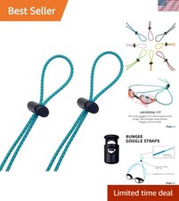 Universal Fit Swim Goggle Bungee Straps - 2-Pack with Cord Locks Included