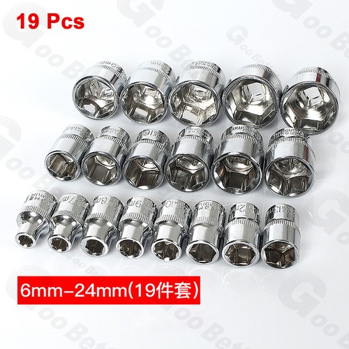 3/8" Socket Drive Shallow & Deep Metric 6mm-24mm 6 Point Polished Sockets Cr-v - Picture 30 of 54