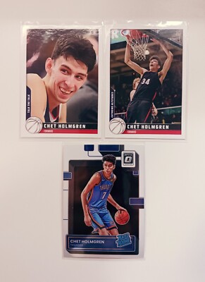 2022-23 Panini/Topps - Chet Holmgren Draft & Rookie Bundle #16, #12, #208