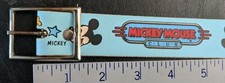 Rare MICKEY MOUSE CLUB Vintage 1980's CHILD'S Blue LEATHER BELT by LEE New