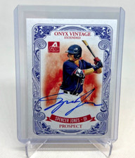 2021 Onyx Vintage Extended SPENCER JONES RC Blue Ink On Card AUTO #/400 Yankees
