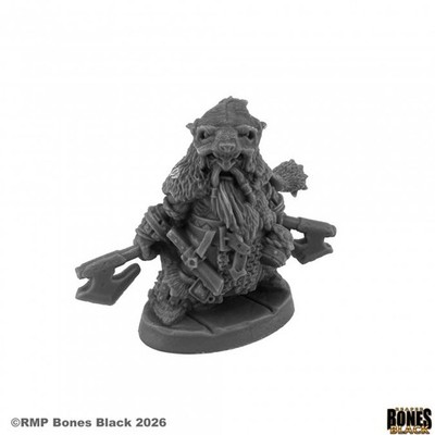 Reaper 44281 Dwarf Berserker Bones Black