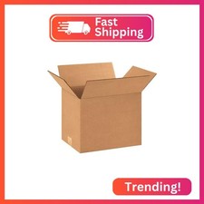 12"L x 10"W x 10"H Small Shipping Boxes, 25-Pack  Kraft Corrugated Cardboard Bo