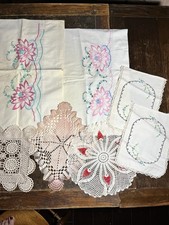 VINTAGE Estate Lot 7 -CROCHET Doilies And Pillow Cases
