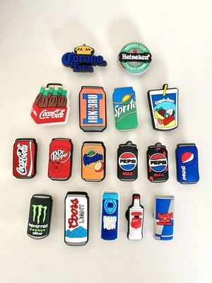 Novelty Drinks Soda Alcohol Coke Pepsi Red Bull Shoe Charm Jibbitz For Crocs