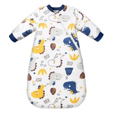 MIKAFEN Sacco nanna invernale per bambini 3,5 tog con maniche rimovibili 100%