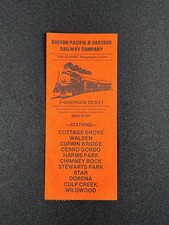 UP Union Pacific & Eastern Railway Co. Passenger Ticket - Vintage Railroad