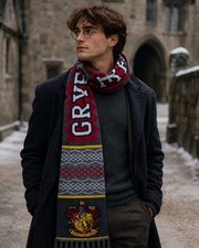 Harry Potter Scarf House of Gryffindor Cosplay Costume Blue Red Yellow Knit