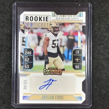 2024 Contenders Football JAYLAN FORD Rookie Ticket Stub Auto 38/53 #209