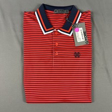 G/Fore G4 Golf Shirt Polo Sleeve Logo Skull Glitch Medium Red NWT MSRP 120