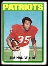 1972 Topps Jim Nance New England Patriots #183