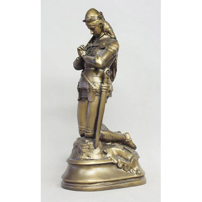 Joan of Arc Statue Sculpture in choice of Gold OR Silver OR Bronze finish 19.5''