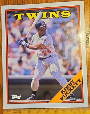 1988 Topps Pocket Folder - Kirby Puckett - Rare Hard to Find!