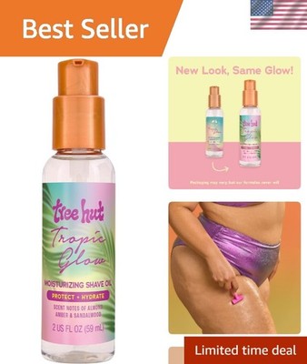 Mini Tropic Glow Moisturizing Shave Oil   Hydrating Gel-to-Oil Formula, 2 Fl Oz