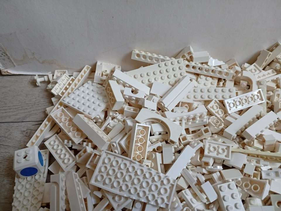 Blanc - lot LEGO vrac pieces Blanc - 2kg - kilo divers univers plaques bloc - Photo 2/4