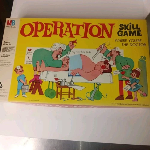 Operation Vintage 1965 Milton Bradley Skill Game Complete