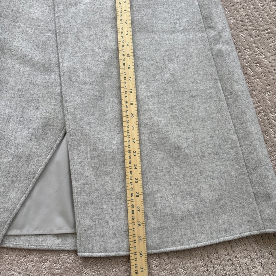 Club Monaco Wool Blend A-Line Cutaway Skirt Women’s Size 4 Gray - Image 4 of 4