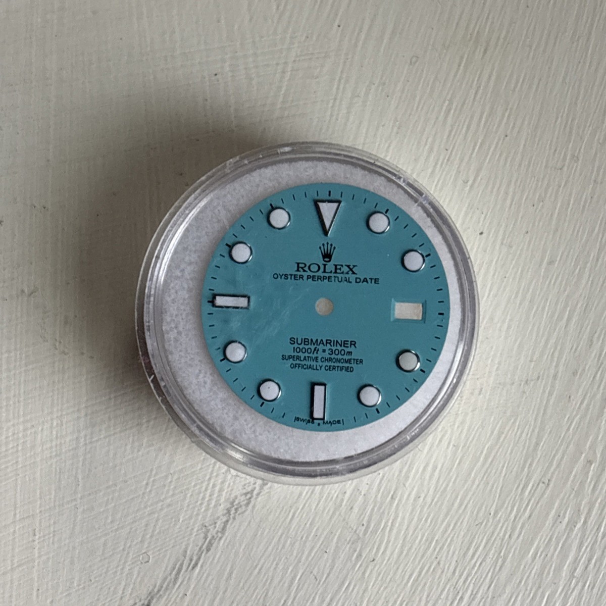 Custom Refinished Rolex Submariner Turquoise Dial SS 16800 16610