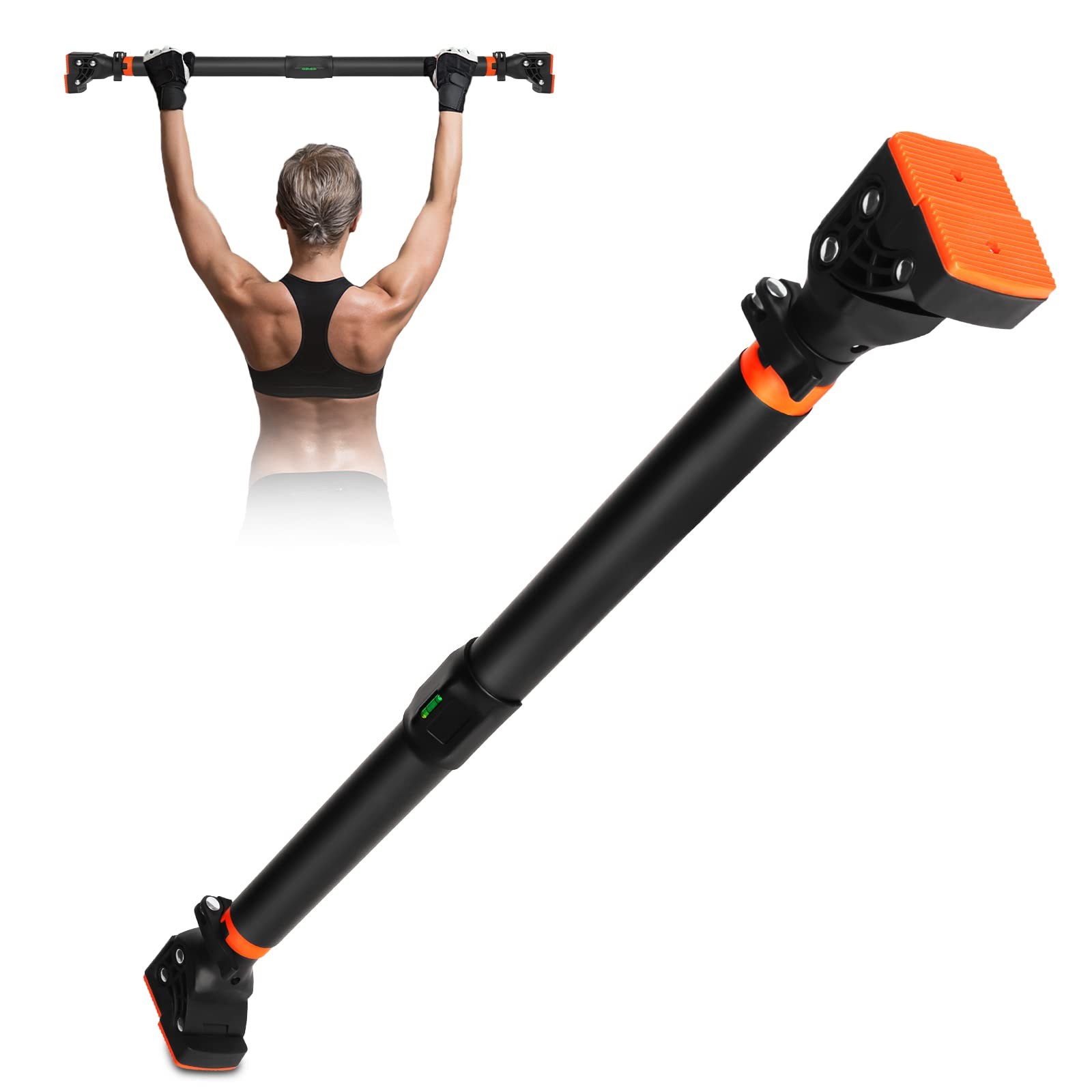 Doorway Pull Up Bar Adjustable Orange