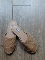 Dune Women's Size 6 Graceful Beige Quilted Backless Shoes