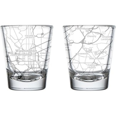 Washington, DC Map Shot Glass Souvenir 