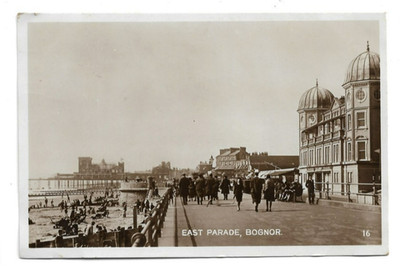 Bognor, East Parade, Sussex, RP Postkarte.