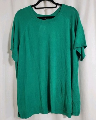 Torrid 3 Knit T Shirt Green Career Colorful NWT Semi-Sheer Normcore